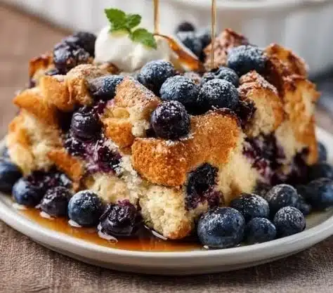 Blueberry French Toast Casserole 30 Delicious Blueberry French Toast Casserole baked with fresh blueberries and syrup