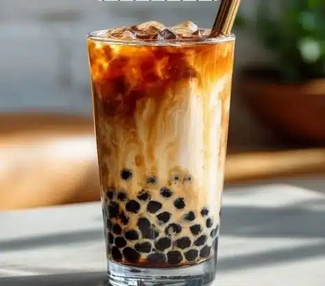 Boba Tea 9 Variety of colorful boba tea drinks with tapioca pearls