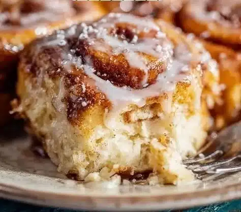 Homemade Cinnamon Rolls 1 Freshly baked homemade cinnamon rolls topped with icing